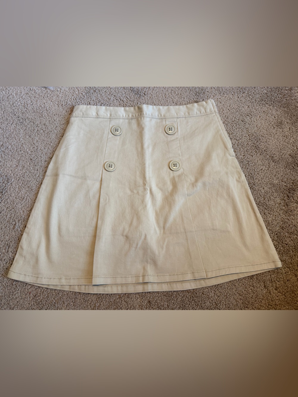 The Children's Place Cream A-Line Skirt with Front Buttons